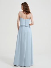 Spaghetti Bretelles Simple Robes De Demoiselle d'Honneur Brume