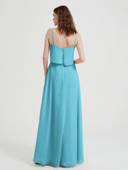 Spaghetti Bretelles Simple Robes De Demoiselle d'Honneur Piscine Grande Taille