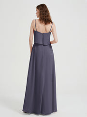 Spaghetti Bretelles Simple Robes De Demoiselle d'Honneur Orageux Grande Taille