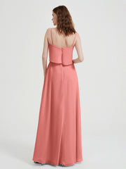 Spaghetti Bretelles Simple Robes De Demoiselle d'Honneur Sunset Grande Taille