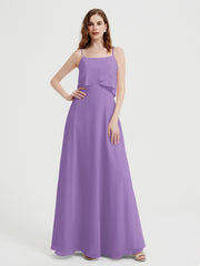 Spaghetti Bretelles Simple Robes De Demoiselle d'Honneur Tahiti Grande Taille