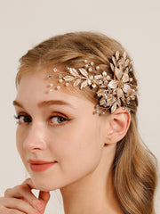 Épingle à Cheveux Fleur Métal Polyvalente Luxe