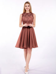 Col d'Illusion Mousseline et Dentelle Robe terracotta
