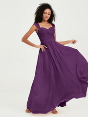 Col En Cœur Mousseline Robes Avec Dentelle Mancherons Raisin