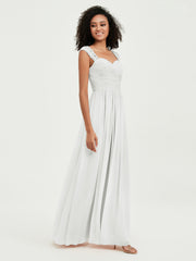 Col En Cœur Mousseline Robes Avec Dentelle Mancherons Ivoire