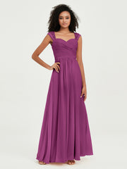 Col En Cœur Mousseline Robes Avec Dentelle Mancherons Orchidee