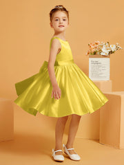 Robe de Fille Courte à A-ligne avec Nœud Souci