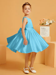Robe de Fille Courte à A-ligne avec Nœud Piscine