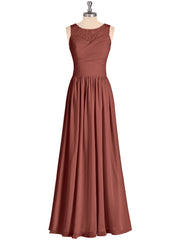 Illusion Col en Cœur Mousseline Robe Demoiselle d'honneur terracotta