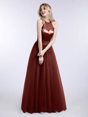Col d'Illusionline Longue Tulle Robe terracotta Grande Taille