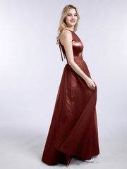 Col d'Illusionline Longue Tulle Robe terracotta