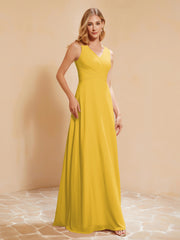 Robe de Demoiselle d'Honneur Empire Sans Manches avec Nœud Papillon Souci