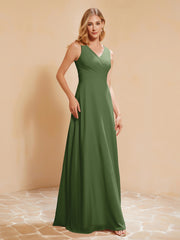 Robe de Demoiselle d'Honneur Empire Sans Manches avec Nœud Papillon Mousse Grande Taille