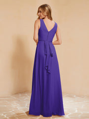 Robe de Demoiselle d'Honneur Empire Sans Manches avec Nœud Papillon Régence Grande Taille