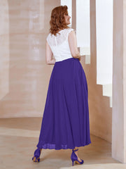Robe en Mousseline Longueur de Mollet à Col en V avec Poches Régence Grande Taille