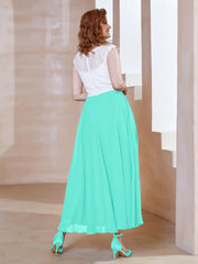 Robe en Mousseline Longueur de Mollet à Col en V avec Poches Spa