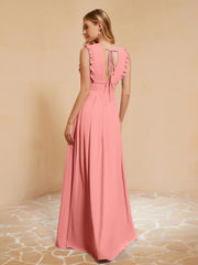 Maxi Robe Sans Manches avec Décolleté en V Plongeant Crépuscule