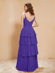 Robe Longue Bohème en Mousseline avec Volants Régence