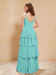 Robe Longue Bohème en Mousseline avec Volants Spa