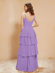Robe Longue Bohème en Mousseline avec Volants Tahiti Grande Taille