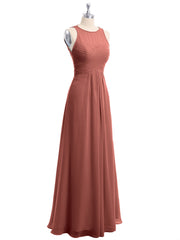 Illusion Col en Cœur Empire Mousseline Robe terracotta Grande Taille