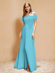 Robe Longue à Demi-Manches avec Fente Piscine Grande Taille