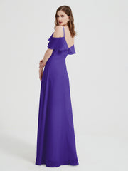 Spaghetti Bretelles Col En V Mousseline Robes Longues Régence Grande Taille