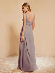 Robe de Demoiselle d'Honneur Sans Manches avec Volants Dusk Grande Taille