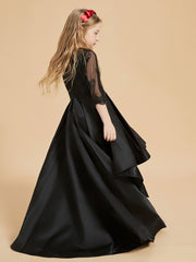 Robes de Fille Asymétriques Appliquées à Manches Longues