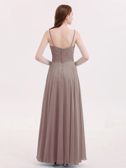 Spaghetti Bretelle Mousseline Robe avec Col en V Dusk Grande Taille