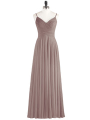 Spaghetti Bretelle Mousseline Robe avec Col en V Dusk