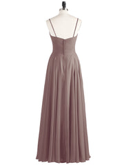 Spaghetti Bretelle Mousseline Robe avec Col en V Dusk