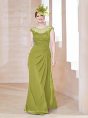 Robe en Mousseline Dentelle à Col Illusion Scoop Trèfle Grande Taille