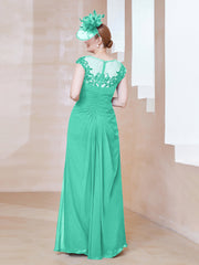 Robe en Mousseline Dentelle à Col Illusion Scoop Spa
