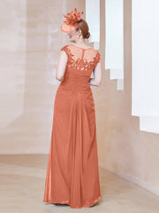 Robe en Mousseline Dentelle à Col Illusion Scoop Crépuscule