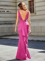 Robe de Soirée Sirène/Trompette avec Traîne Balayage en Jersey Azalée