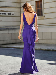 Robe de Soirée Sirène/Trompette avec Traîne Balayage en Jersey Régence Grande Taille