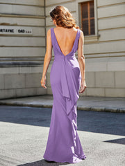 Robe de Soirée Sirène/Trompette avec Traîne Balayage en Jersey Tahiti