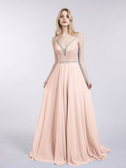 Bretelle Spaghetti Dentelle et Mousseline Robe Rose Perle