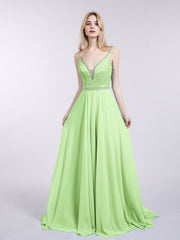 Bretelle Spaghetti Dentelle et Mousseline Robe Sauge