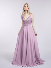 Bretelle Spaghetti Dentelle et Mousseline Robe Glycine
