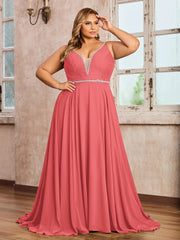Bretelle Spaghetti Dentelle et Mousseline Robe Pastèque Grande Taille