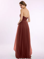 Col En Cœur Sans Bretelles Empire Tulle Robes terracotta