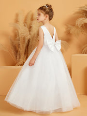 Robe de Fille Ball Gown en Dentelle Perlée et Tulle