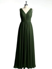 Col En V Mousseline Robes Avec Dentelle Dos Olive Verte Grande Taille