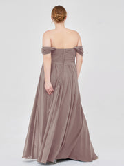 Robes Demoiselle d'honneure Hors de l'épaule Empire Dusk Grande Taille