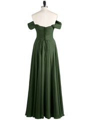 Robes Demoiselle d'honneure Hors de l'épaule Empire Olive Verte Grande Taille