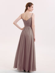 Empire Robe Demoiselle d'honneur avec Spaghetti Bretelle Dusk Grande Taille