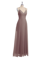 Spaghetti Bretelle Col En V Mousseline Tenues Avec Poche Dusk Grande Taille