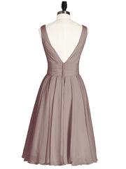 Robe Courte Mousseline avec Col en V Dusk